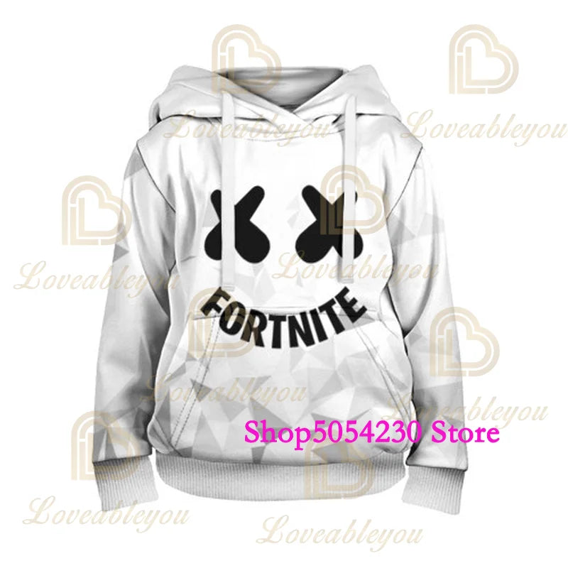 Sudadera con capucha de Fortnite con llama impresa en 3D, estilo Battle Royale de dibujos animados, para hombre y mujer, camiseta con capucha de héroe de videojuego para adolescentes