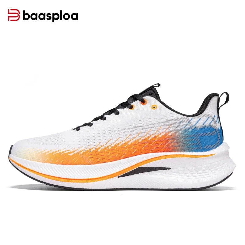 Baasploa Running Shoes Men Carbon Plate Professional Cushioning Anti-Slip Sneaker Female Casual Breathable Jogging Sports Shoes