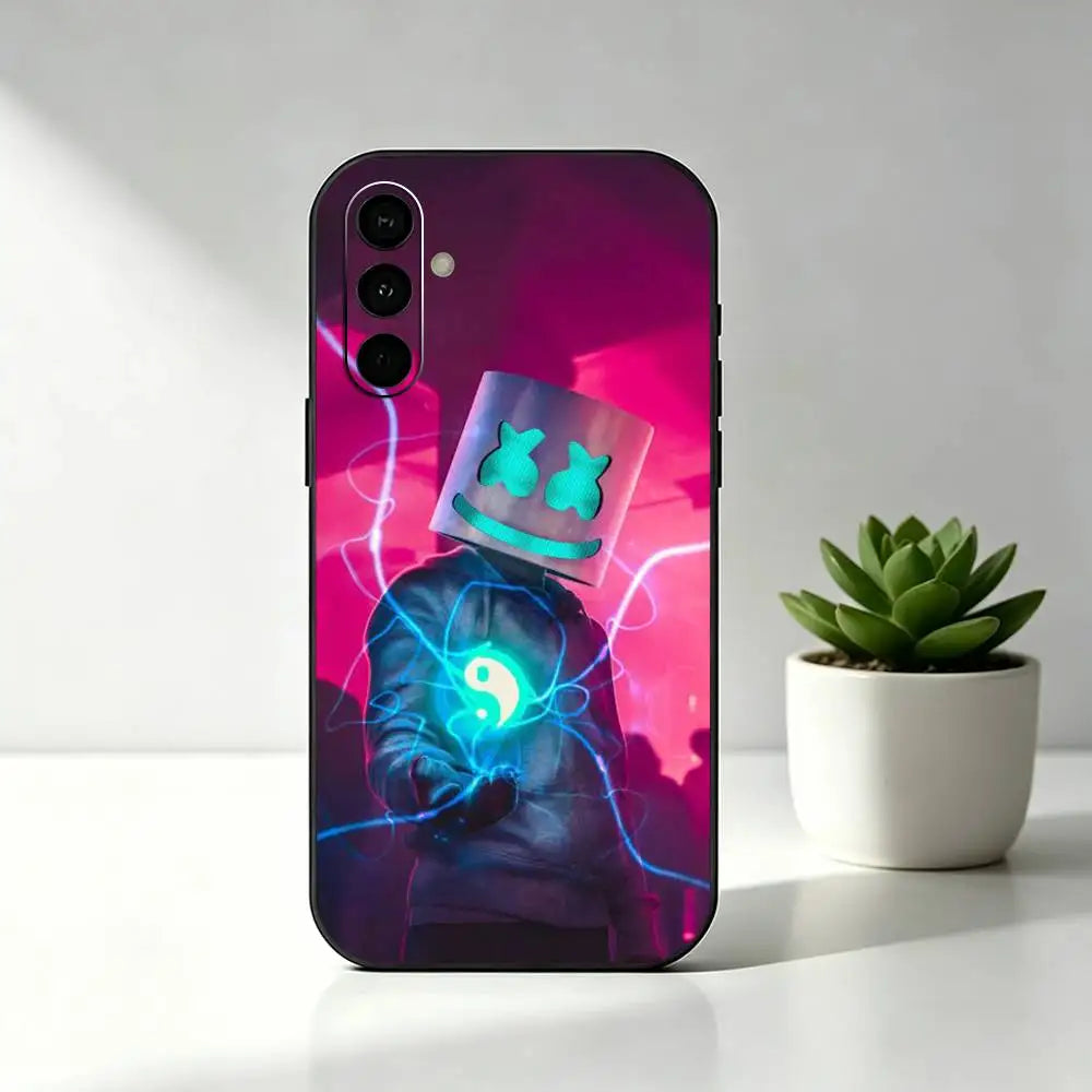 Custodia per telefono R-Royales F-Fortnites Gaming in silicone morbido nero per Samsung Galaxy A73, A72, A71, A70, A53, A52, A51