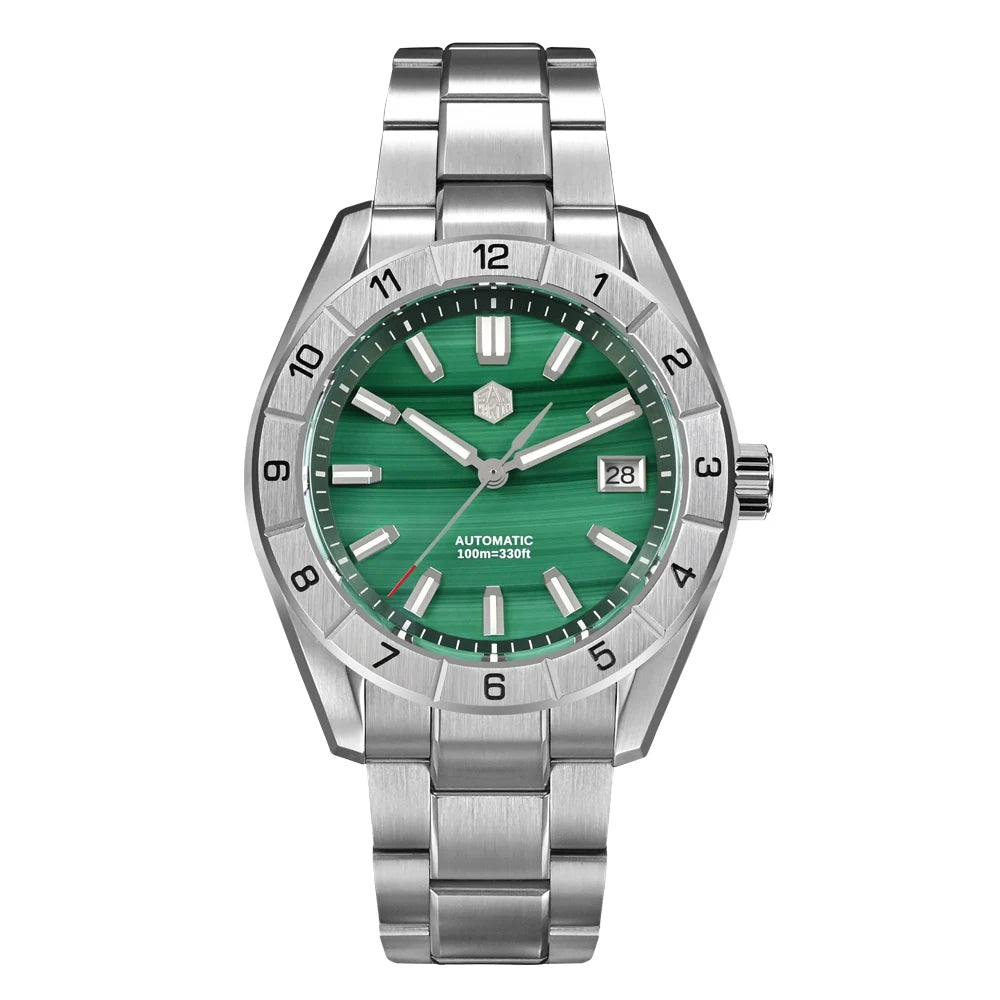 San Martin New 42mm Peacock Gemstone Dial NH35 Luxury Men Watch Automatic Mechanical Sapphire 100M Waterproof Luminous SN0130