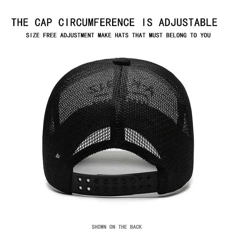 Summer Hats For Men And Women Mesh Baseball Caps Fashion Embroidered Visor Hat Outdoor Embroidered Letter Sun Protection Hat
