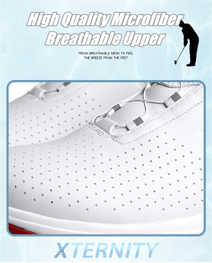 Breathable Luxury Golf Shoes Men Comfortable Outdoor Spikeless Golf Sport Training Sneakers Non-Slip Waterproof Walking Footwear