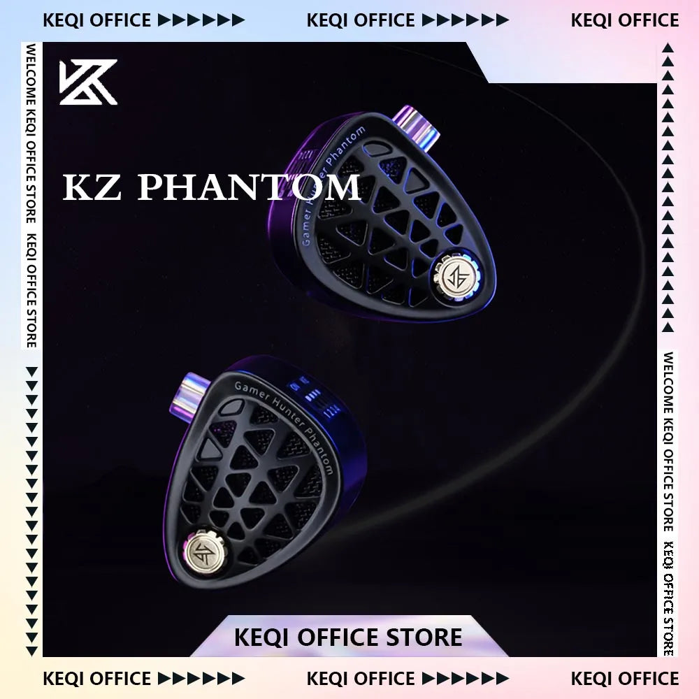 KZ Phantom HiFi Gaming Earphones – Professional Wired In-Ear Gaming Headphones with Custom Tuning Switch, DSP Sound Card, High-Fidelity Audio & Competitive Gaming Sound