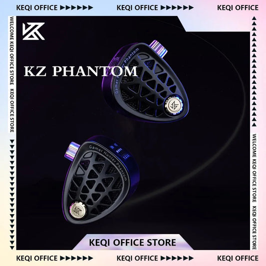 KZ Phantom HiFi Gaming Earphones – Professional Wired In-Ear Gaming Headphones with Custom Tuning Switch, DSP Sound Card, High-Fidelity Audio & Competitive Gaming Sound