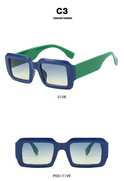 BOYSEEN Thick Frame Rectangle Sunglasses For Man Can Make Prescription Lens 2026 Street Style Orange Sunglasses