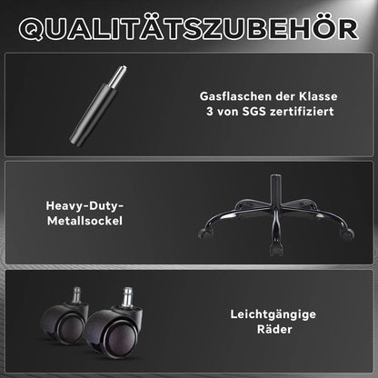 WOTSTA Gaming Chair, Ergonomic Office Chair, Racing Computer Chair, Height-Adjustable Computer Chair with Headrest