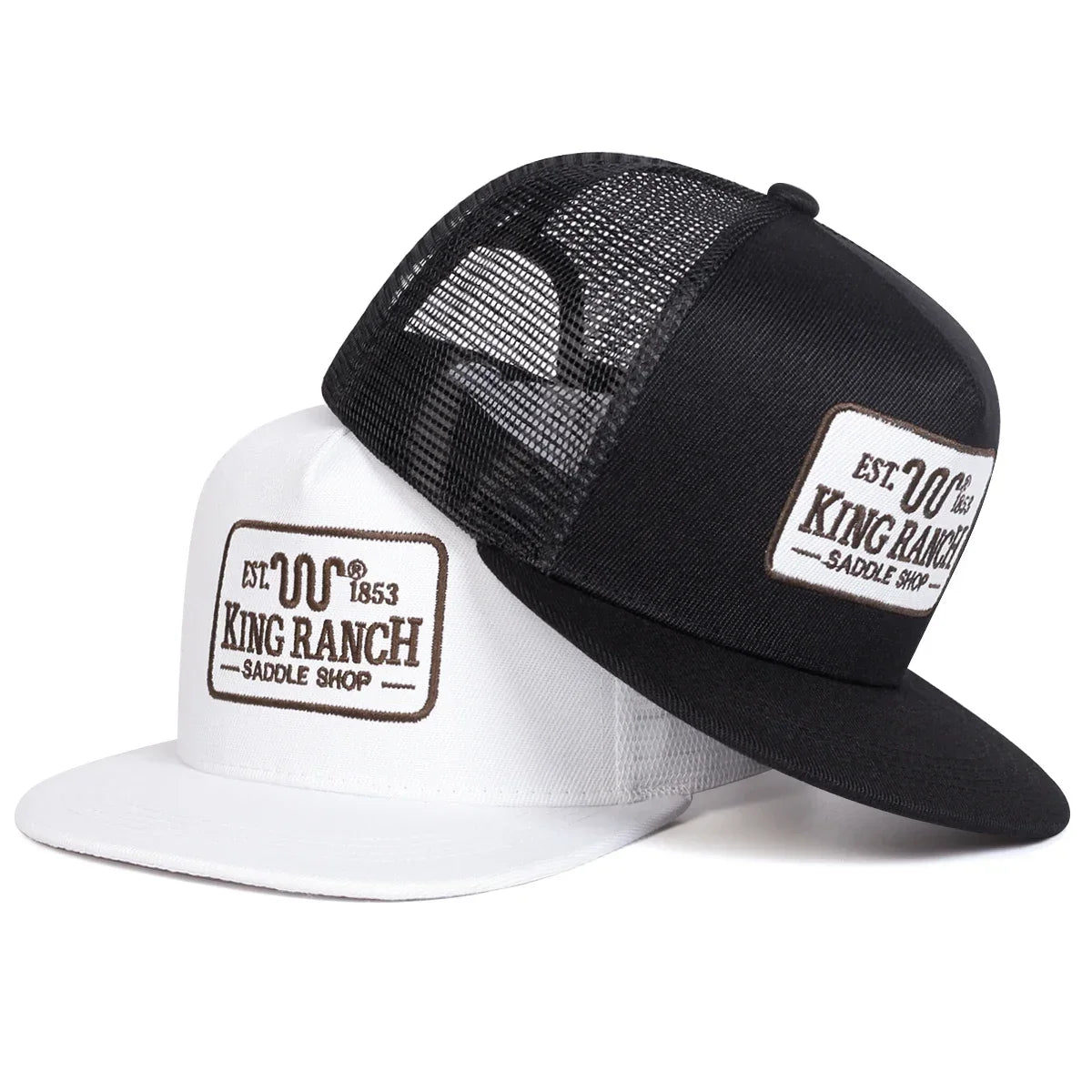 Unisex KING RANCH Embroidery Hip-hop Net Hats Spring Summer Outdoor Adjustable Casual Baseball Caps Sunscreen Hat Sports Cap