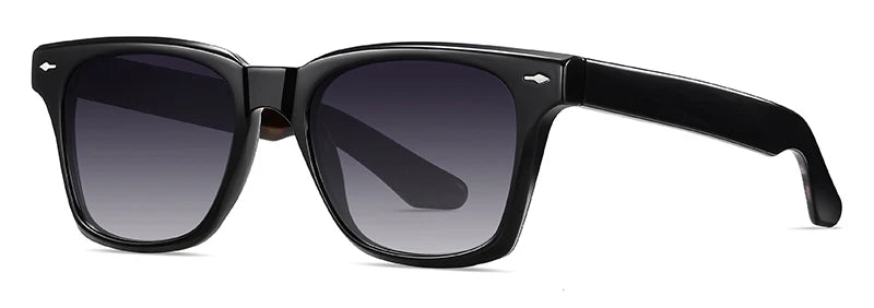 Swanwick TR90 retro polarized sunglasses men acetate square sun glasses for women unisex UV400 grey black European style