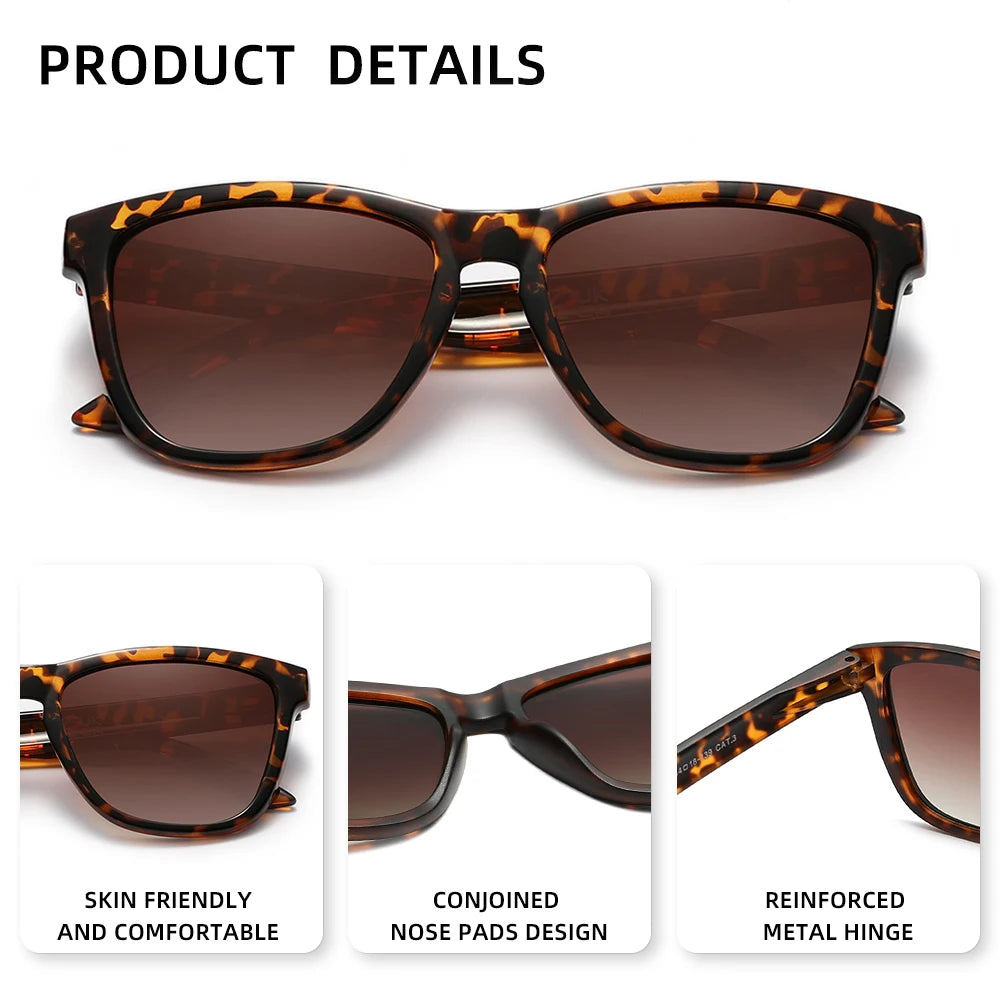 Square Frame Sunglasses Polarized UV400 Casual Men Women Driving Glasses Ultralight Unisex