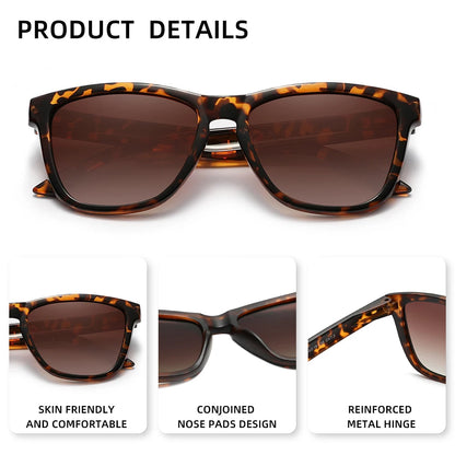 Square Frame Sunglasses Polarized UV400 Casual Men Women Driving Glasses Ultralight Unisex