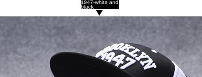 Herren-Baseballkappe mit Buchstabenstickerei, „Tide“, universell kombinierbar, flache Krempe; Damen-Sommer-Hip-Hop-Kappe, Outdoor-Sonnenkappe, verstellbare Schirmkappe