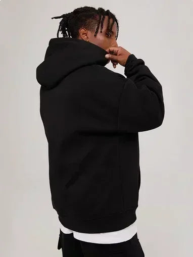 Conjunto de sweatshirt com capuz preta Dragon Ball Z Frieza Forma Dourada, estampado nas costas com efeito de energia roxa, sweatshirt de algodão com design de logótipo M