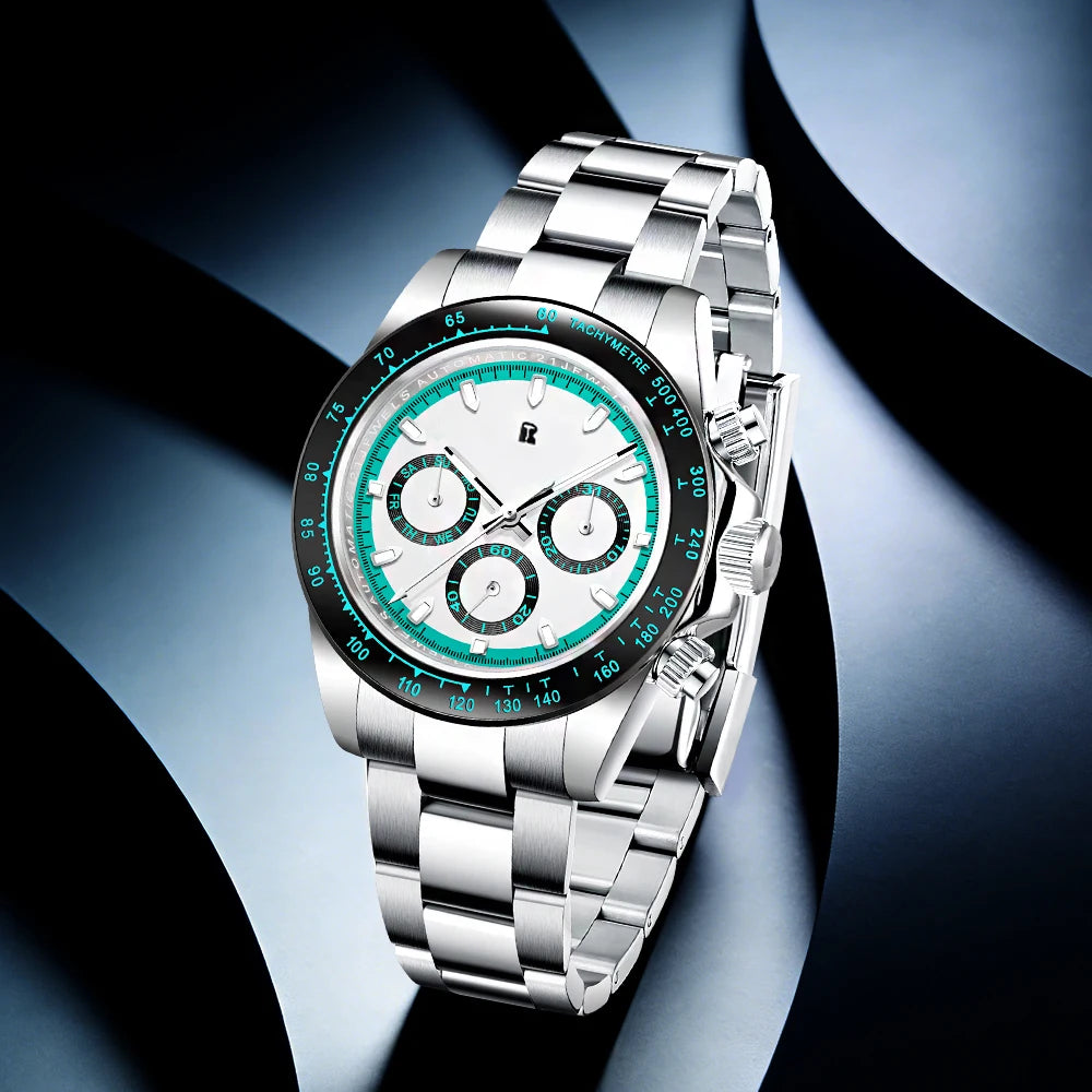 RollsTimi Men's Watches Top Luxury Sapphire Men's Mechanical Watches Calendar Week Stainless Steel Waterproof Men's Watches