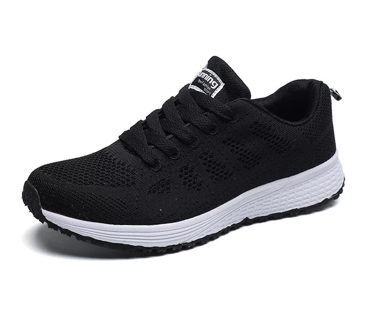 Women's Sneakers 2025 New Fashion Breathable Trainers, Comfortable Sneakers Mesh Fabric Lace-Up, Women's Tennis Shoes