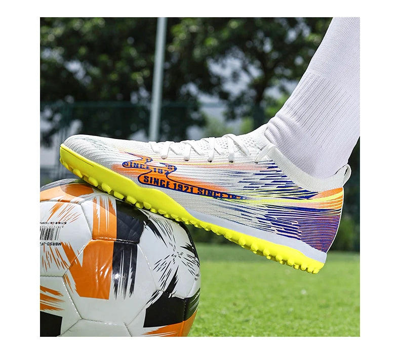 Chaussures de football pour adolescents, adultes, hommes et femmes, crampons universels TF FG tout terrain, chaussures de football avec clous de sol