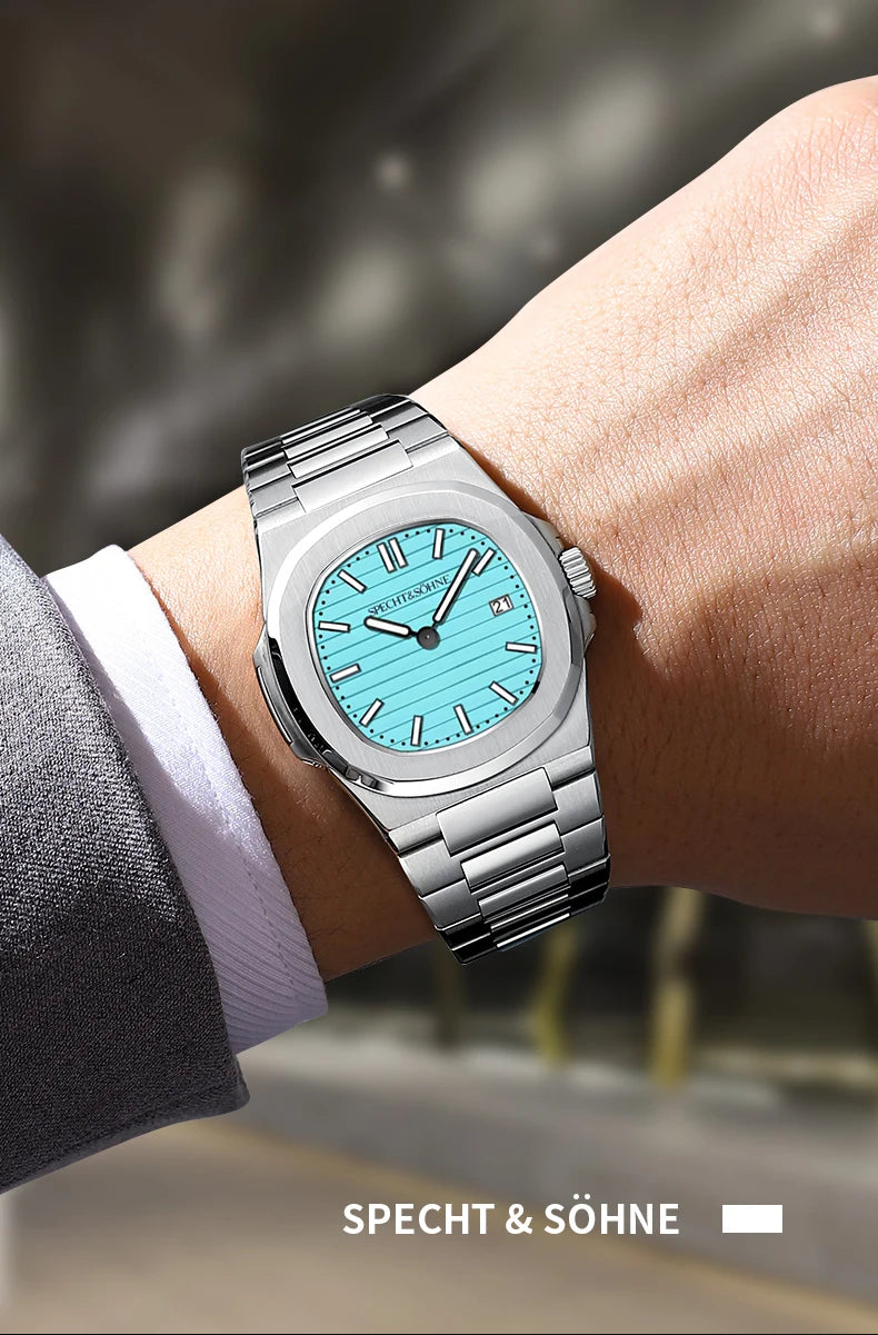 Specht & Söhne New Arrivals Men's Watch Rose Gold 5711 Classic Sports Watches Ultrathin Stainless Steel Sapphire 50M Waterproof
