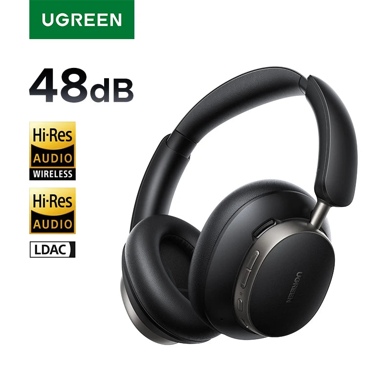 Cuffie wireless UGREEN Studio Pro ANC 48dB – Cuffie over-ear Bluetooth 6.0 Hi-Res LDAC con 120H di autonomia