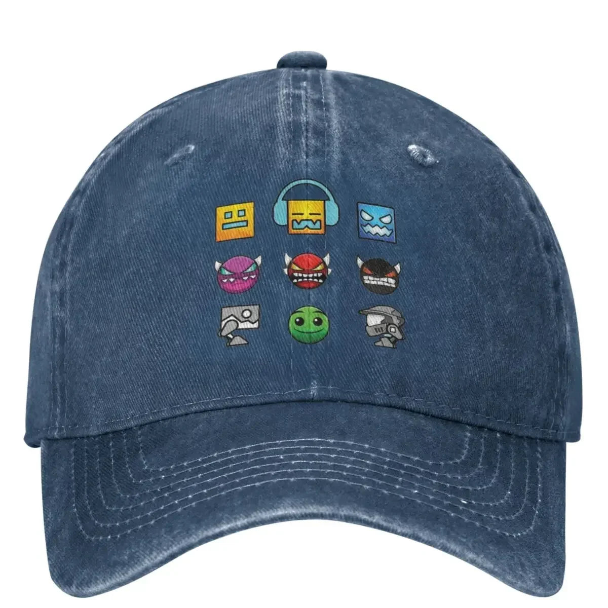 Geometry Dash Casual Baseball Cap Classic Print Hunting Camping Hip Hop Hats Summer Hot Sale Unisex Men Stylish Cap
