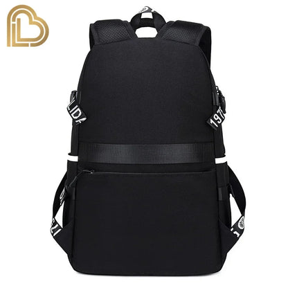 Mochila Yule Trooper F-Fortnited Battle Royale com carregamento USB, figuras anime e compartimento para material escolar para estudantes