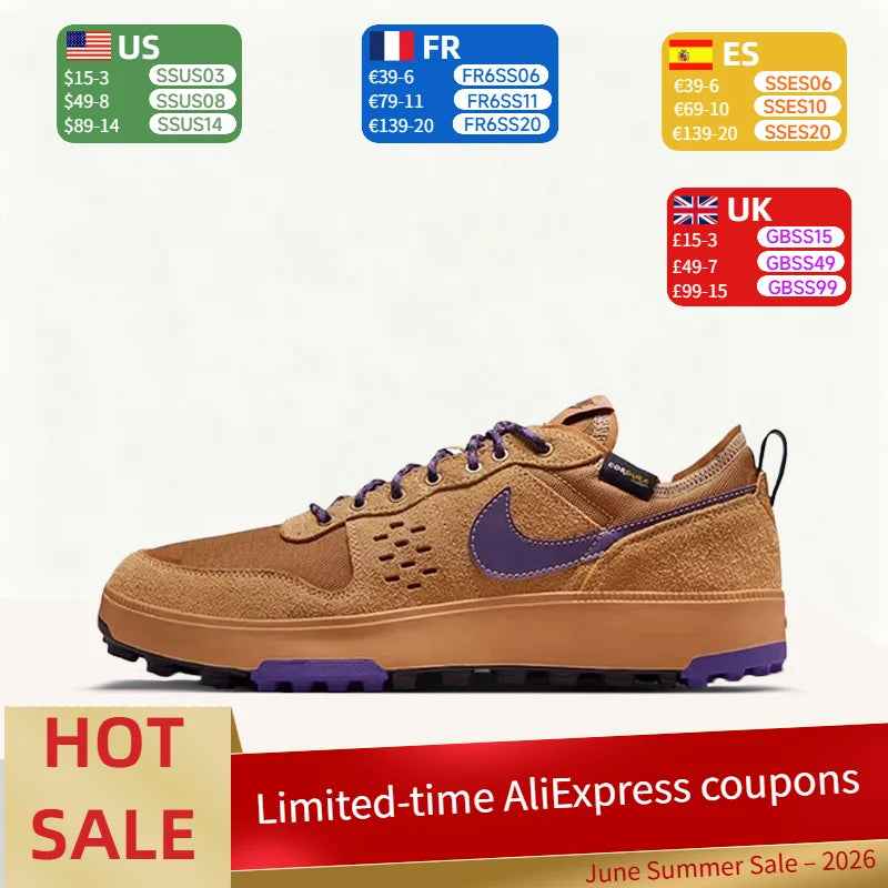 Nike C1TY Retro -muodikkaat, monikäyttöiset, korkealaatuiset ja kestävät matalavartiset lenkkarit, joissa on luistamaton pohja (unisex) – ruskea HJ4316-200