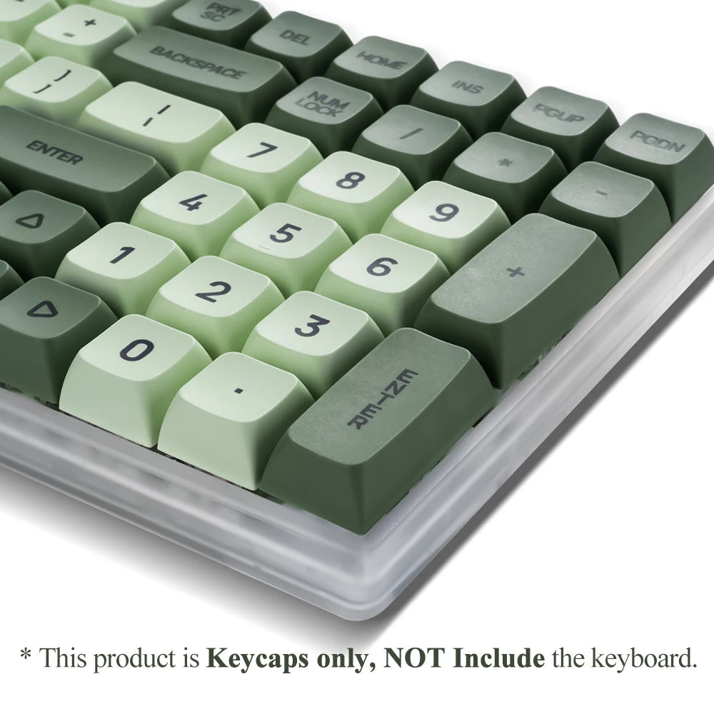 Set di keycap XDA PBT da 125 tasti Matcha Green per tastiera meccanica a 61/64/68/75/87/98/104/108 tasti per Cherry/Gateron/Otemu/Kailh