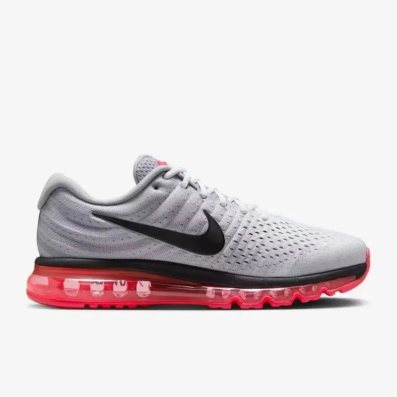 Nike Air Max 2017 'WOLF GREY HOT PUNCH' Chaussures de course décontractées basses confortables pour hommes Gris 849559-106