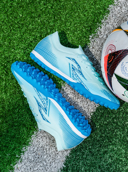 Chaussures de football pour hommes adultes, modèle TF, à tiges hautes, avec empeigne souple en PU, semelles antidérapantes et crampons, idéales pour les matchs et l'entraînement sur gazon synthétique.