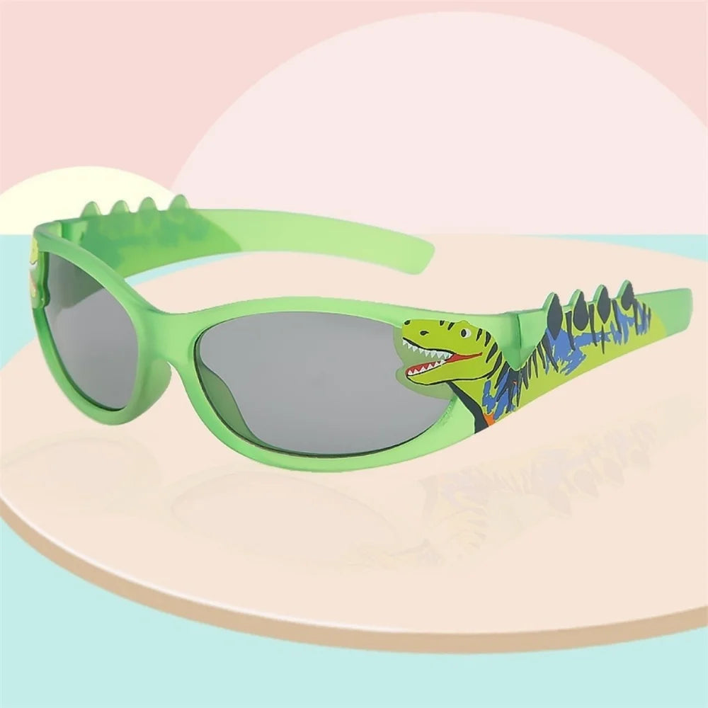 KLASSNUM summer new fashion cute Dinosaur children sunglasses 2026 girls boys birthday party decoration glasse uv400 oculos