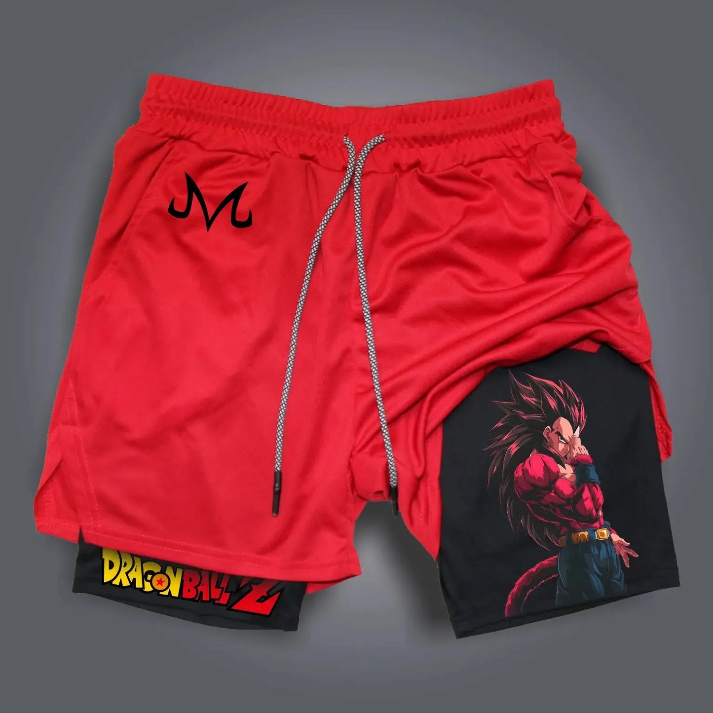 Dragon Ball Super Licensed Shorts 2025 - Japanese Anime Breathable Quick-Dry Beach Pants, Retro Y2K Hip Hop Style