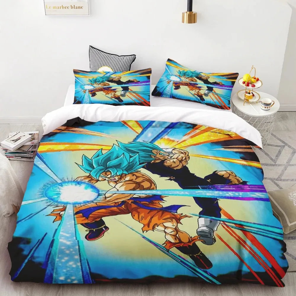 Goku Bettbezug-Set Dragon Ball für Teenager – Bettwäsche-Set mit Deckenbezug für Kinder und Jungen, ideales Geschenk, Schlafzimmerdekor in Queen- und King-Size