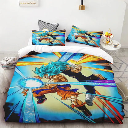 Goku Bettbezug-Set Dragon Ball für Teenager – Bettwäsche-Set mit Deckenbezug für Kinder und Jungen, ideales Geschenk, Schlafzimmerdekor in Queen- und King-Size