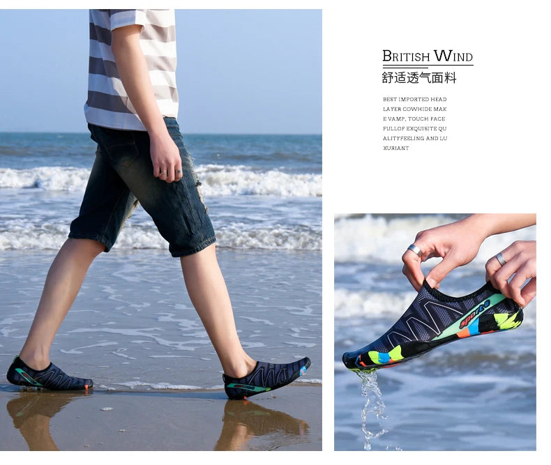 Aqua Shoes Quick Dry Beach Water Shoes Unisex Swim Aqua Slippers Barefoot Surfing Upstream Sneakers Light Summer Outdoor Socks