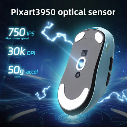 Rato sem fios esports SCYROX V6 não poroso 40g 750IPS com recetor 8k, resposta rápida, PixArt 3950, controlador web 8KHz de alta qualidade