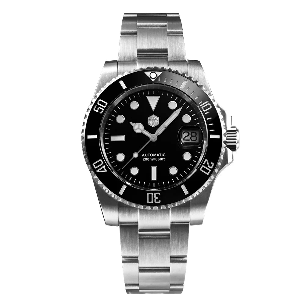 San Martin Upgraded Version 40mm Water Ghost Diver Watch Men Luxury Automatic Mechanical Watches Sapphire Waterproof 200m SN0017