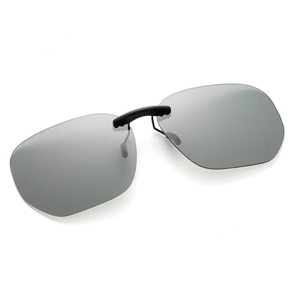 KLASSNUM Men Driving Clip On Polarized Sunglasses for Myopia Eyeglasses Women Square Night Vision Fishing UV400 Sun Glasses Clip