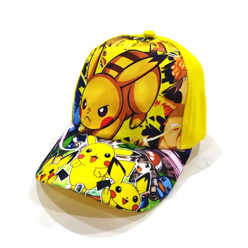 Cartoon Pokemon Baseball Cap Pikachu Hat Adjustable Pokemon Cosplay Hip Hop kids Girls Boys Anime Figure Toys children Gifts