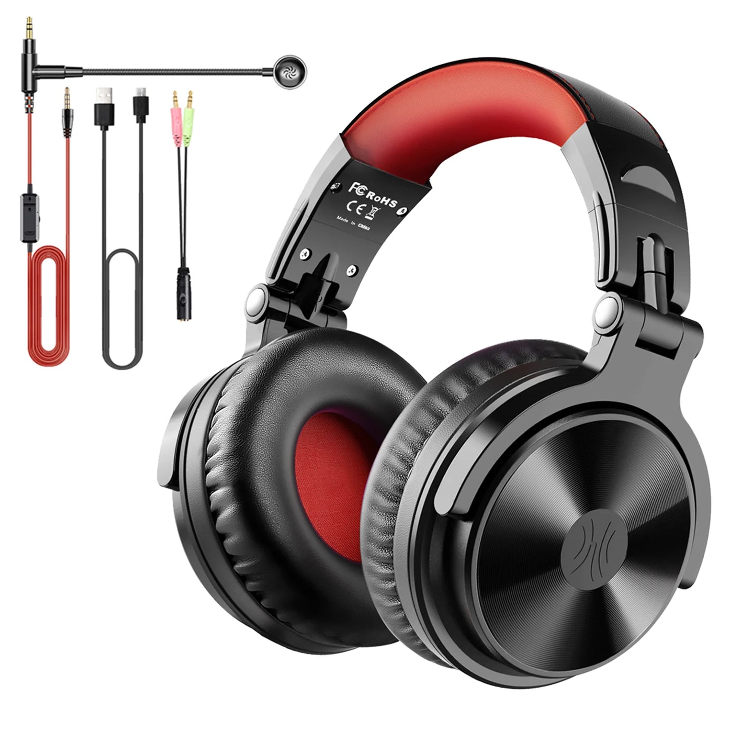 Cuffie da gaming wireless OneOdio Pro-M Bluetooth 5.2 HiFi stereo, autonomia 110H con microfono, bassi profondi, cuffie over-ear pieghevoli