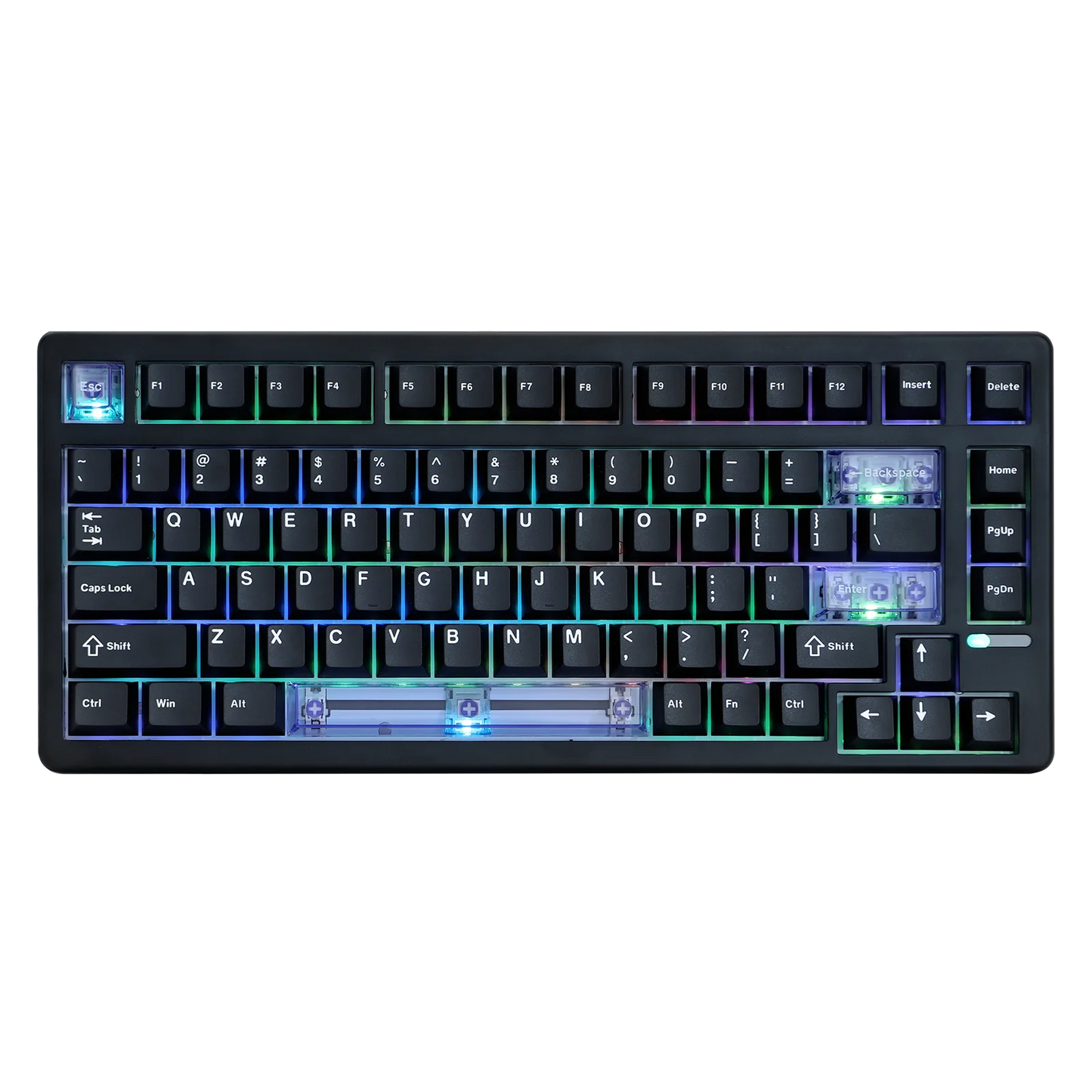 Teclado Mecânico Magnético EPOMAKER HE80 75% Layout US QWERTY Hot-Swap Creamy Gasket com Fio, Efeito Hall, DKS SOCD para PC/Mac