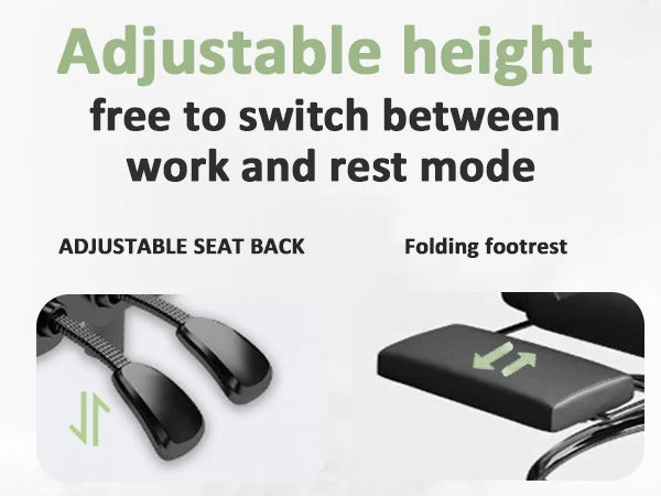 Ergonomic Office Chair High Back with Adjustable Lumbar Support Retractable Footrest Reclining Desk Chair for Home or Office Use