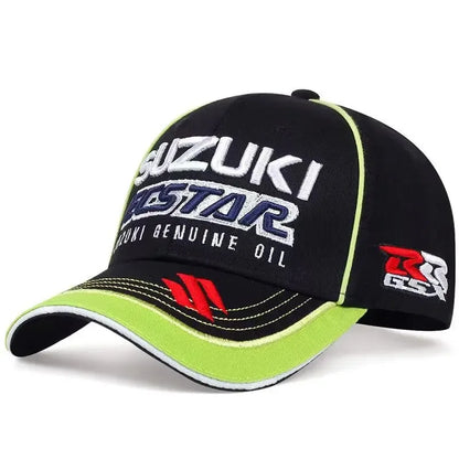 Gorra de béisbol con bordado Suzuki Star 2026, popular para carreras de motos y moda casual