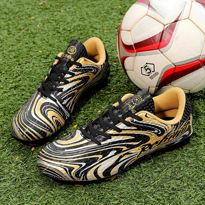 Chaussures de football pour hommes, modèle bas, avec crampons longs FG/TF, chaussures de football pour jeunes, ultra-légères, antidérapantes, pour entraînement sur gazon naturel, chaussures de sport.