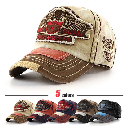 Eagle Soars In The Sky And Flies Freely Eagle Embroidered Large Head Baseball Cap With 3 Wizes To Choose From