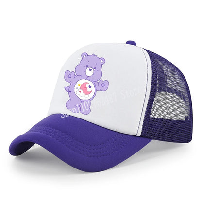 Anime Care Bears Baseball Cap Girls Women New Outdoor Sports Sun Hat Summer Breathable Mesh Sunbonnet Kids Adult Headgear Gift