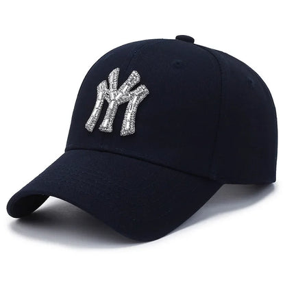 MY Rhinestone Hat Female Spring and Fall Street Casual Outdoor Duck Tongue Cap Fashion Versatile Baseball Cap Sunshade