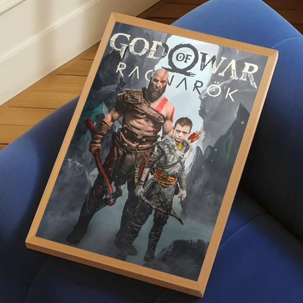 Game G-God of War Painting Calligraphy Canvas Poster Crease-Free Waterproof & Durable Wall Decor for All Spaces