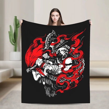 God of War Game Gamers Kratos Blanket Quality Super Soft  Throw Blanket Spring Decorative Couch Chair Sofa Bed Pattern Bedspread