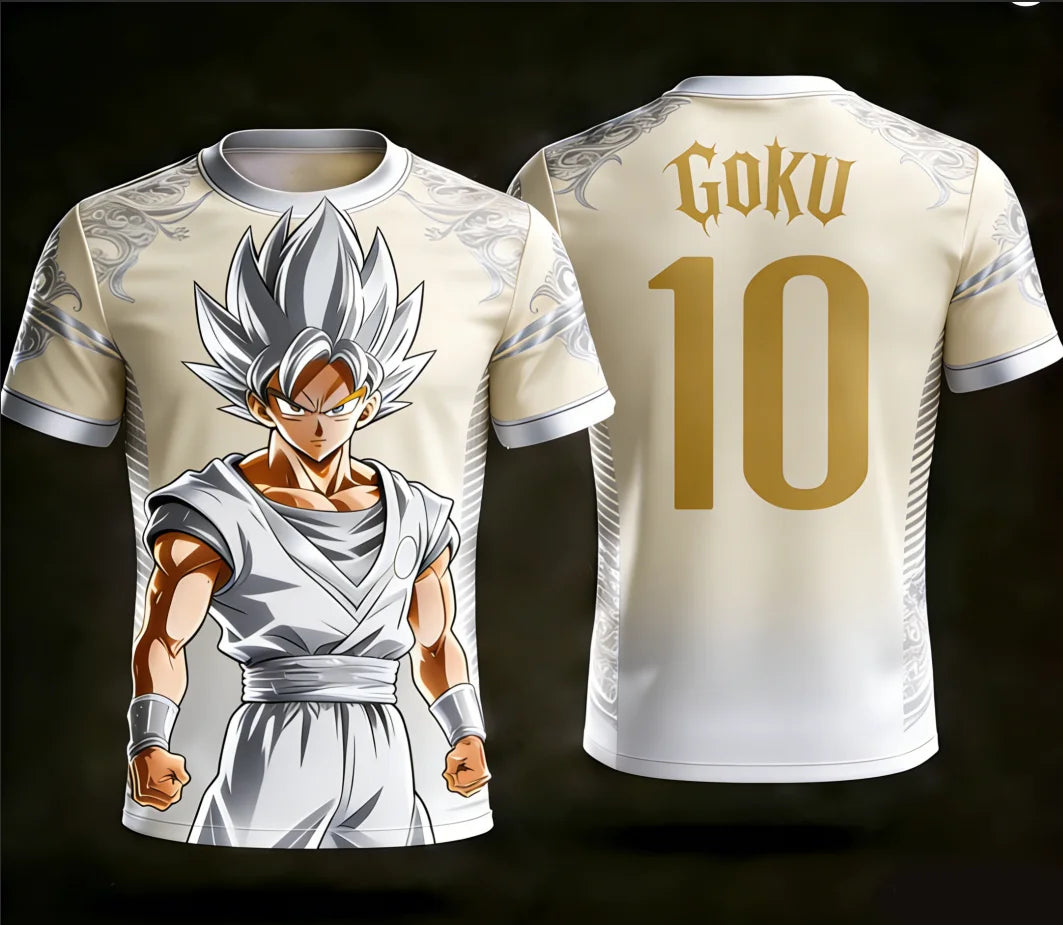 2026 Dragon Ball Official 3D Printed Wukong 10 Training Suit for Parent-child Sports, Quick Drying Fashion Short Sleeved T-shirt