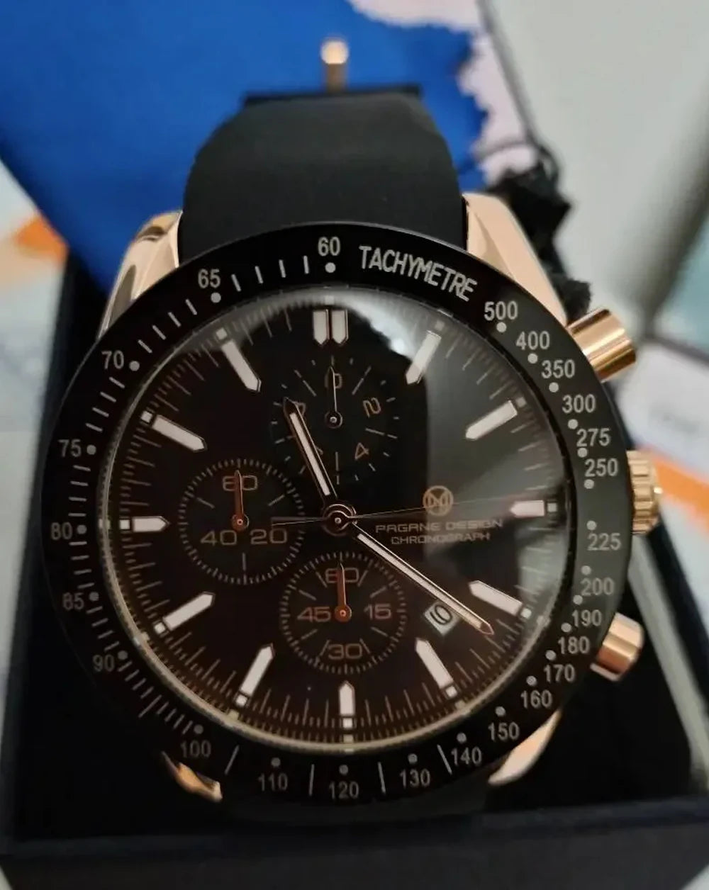 PAGANI DESIGN 45MM 2026 Relógio masculino de quartzo 30M impermeável, luxo business em aço inoxidável Relogio Masculino 5140
