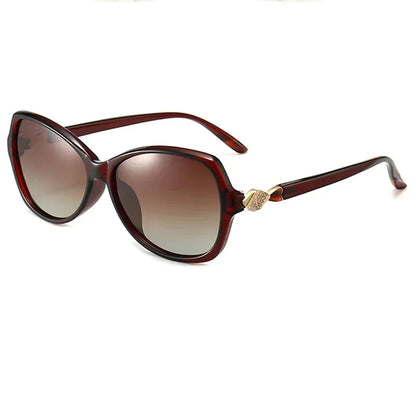 -75 -100 +125 Women Sunglasses Polarized Myopia Elegant Diamond-Embedded Frame Small Sunset Sunglasses Hyperopia Customization