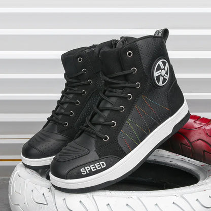 New Men's and Women's Four-Season Universal Safety Protection Motorcycle Riding Boots, Anti-Slip and Anti-Fall Motorcycle Shoes
